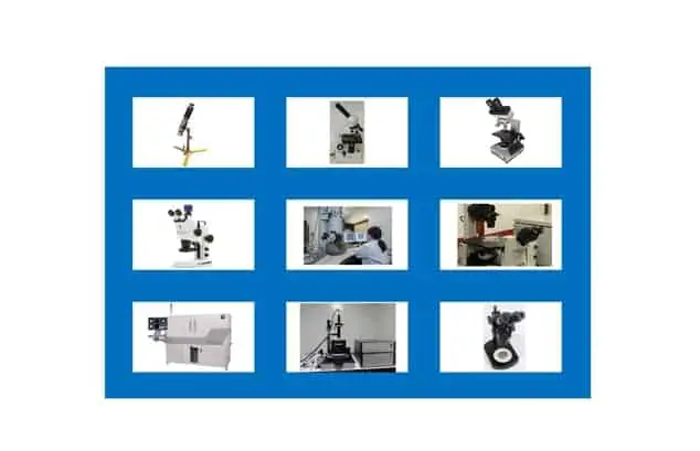 Types of microscopes grid