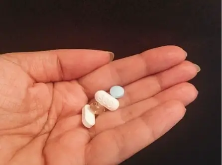 Pills in a hand